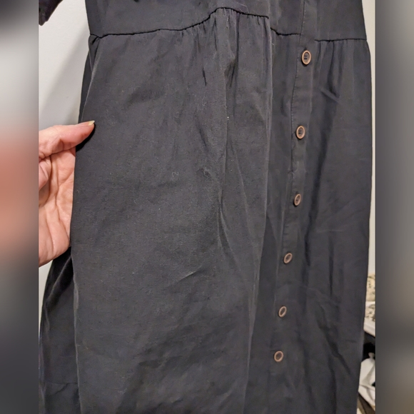 Pygfemr black high waisted dress button front nwt - Picture 8 of 15
